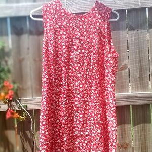 Retro Style Flower Print Dress